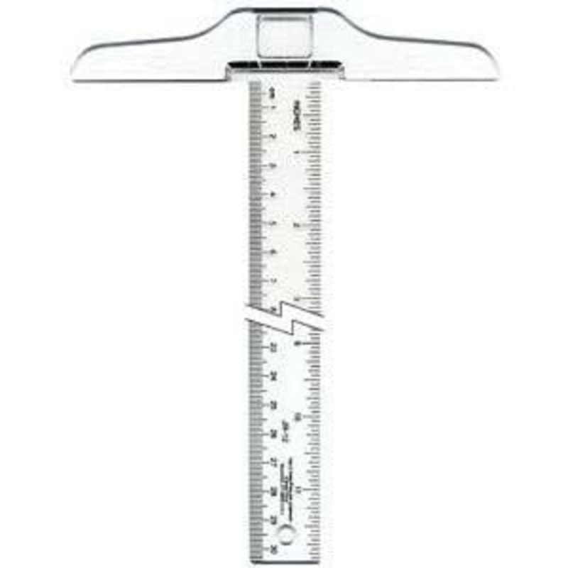 12" Junior T-Square Clear Plastic