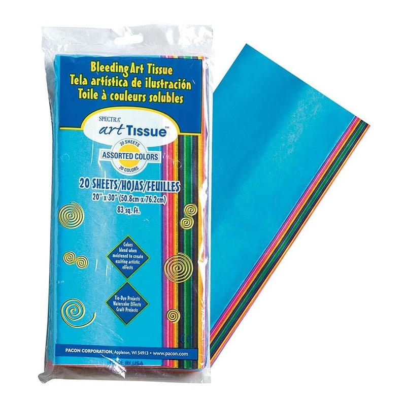 Tissue Paper Assorted Colors 20x30 Pack of 20