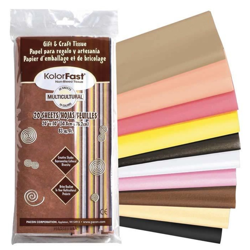 Tissue Paper Multicultural 20x30 Pack of 20