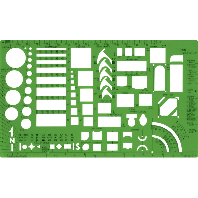 Westcott Technical Architectural Drawing Template (T-806)