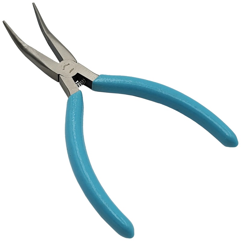 Xcelite 5-Inch Curved Long Nose Pliers with Smooth Jaws, 45 Curve (CN55GN)