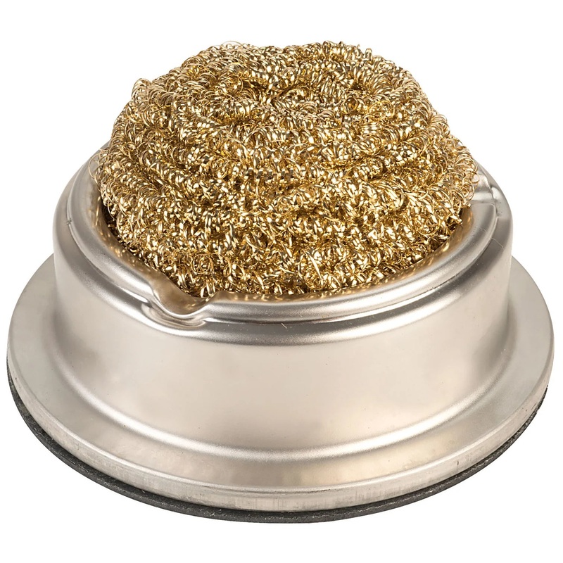 Xytronic Tip Cleaner with Non-Corrosive Brass Wire Sponge (No Water Needed)