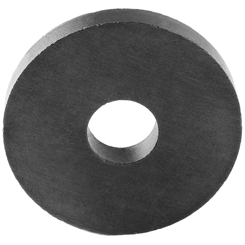 Round Magnet with Center Hole - 1.2" Diameter, 0.18" Thick, 0.37" Hole