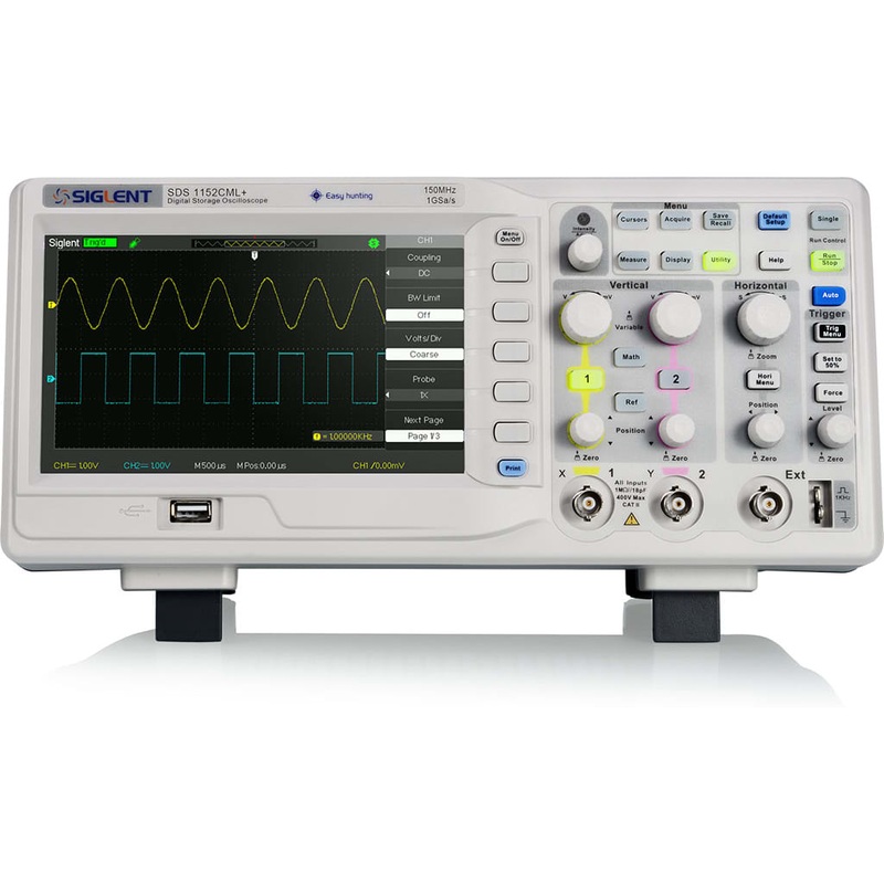 Siglent SDS1102CML+, 2 Channel / 100 MHz Digital Oscilloscope