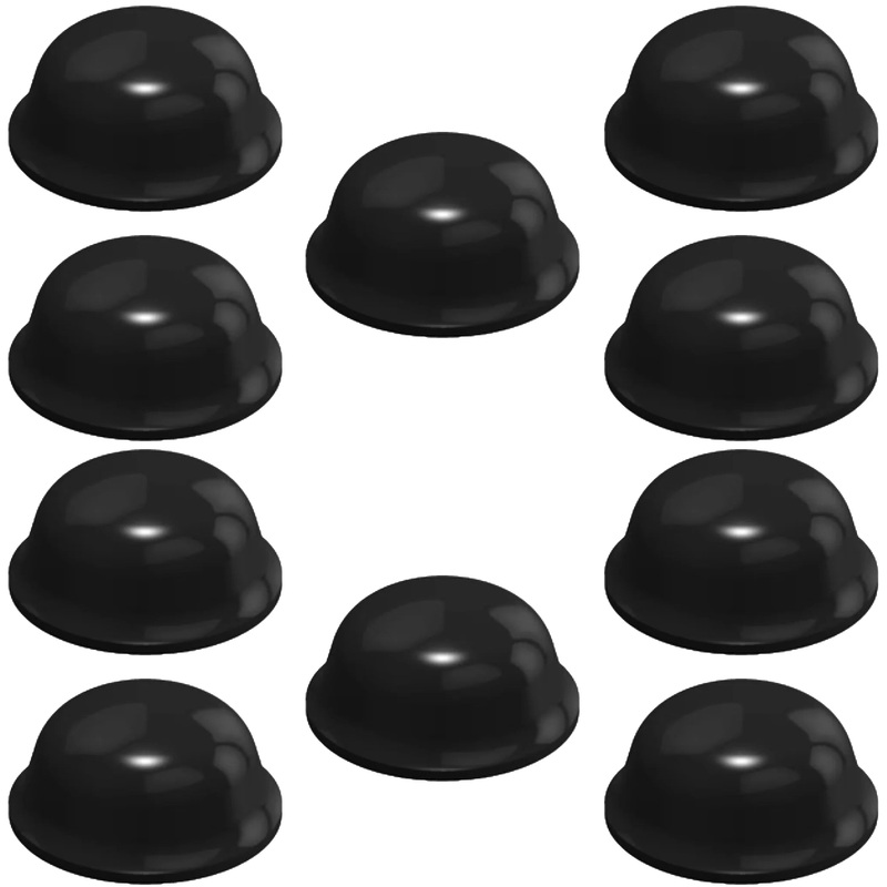 3M 10 Pack 0.44-inch Hemispherical Bumpon Bumpers, 0.2-inch Height (Black)