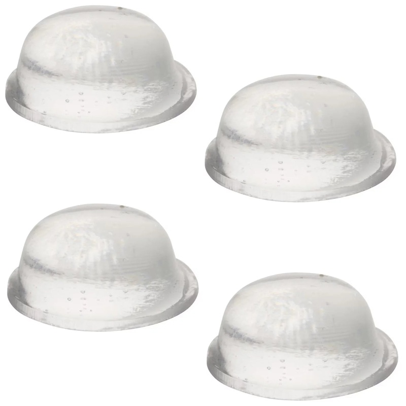 3M 4 Pack 0.44-inch Hemispherical Bumpon Bumpers, 0.2-inch Height (Clear)