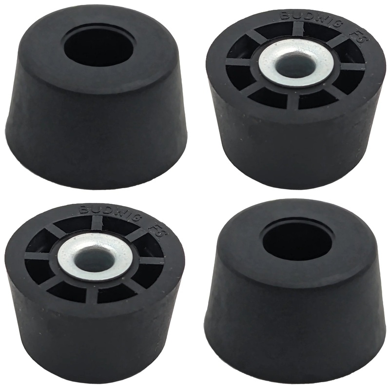 4 Pack 0.75-inch Diameter Rubber Bumper for #6 Screw, 0.43-inch Height (Black)