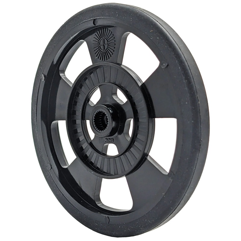 69mm Robotics Wheel - ABS Hub with Silicone Tire, Fits 25-tooth Splined Shaft, 7.6mm Width