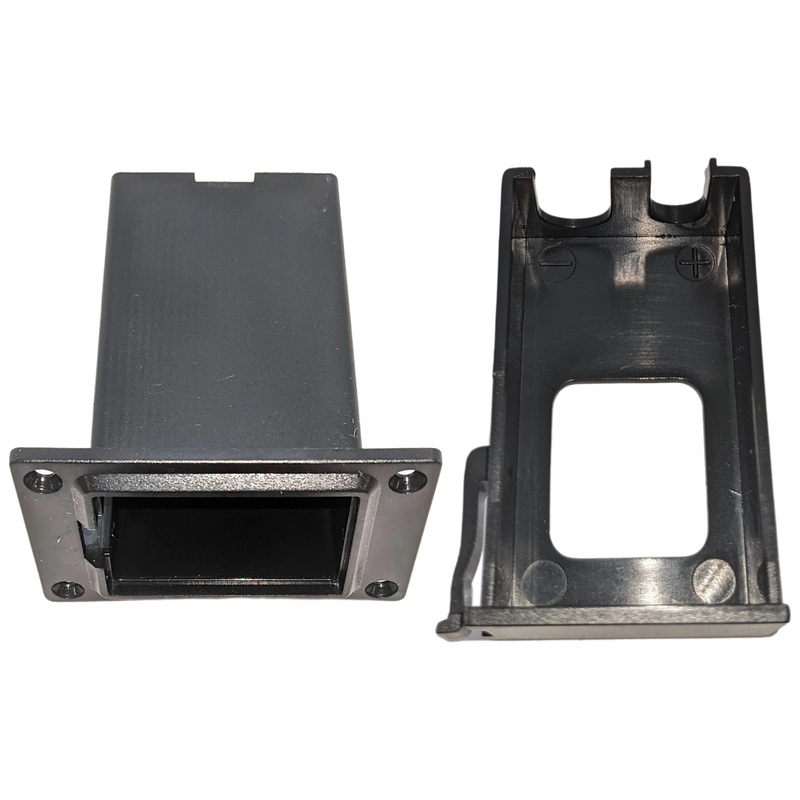 9V Battery Box, Plastic Panel Mount with 4 Screw Holes (1.23" x 1.96" x 2.21")