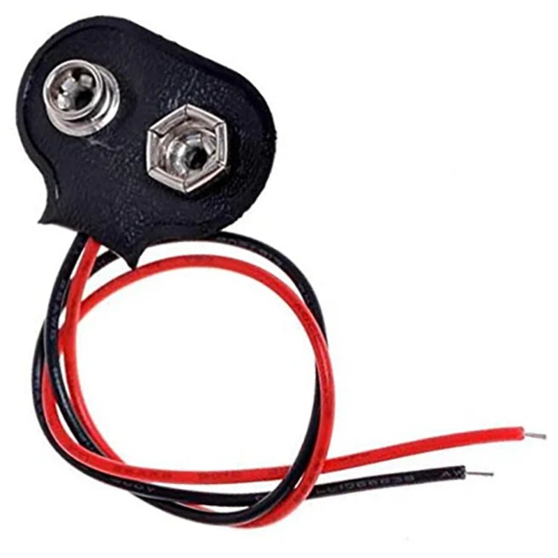 9v Battery Snap T-Type with Wire Leads