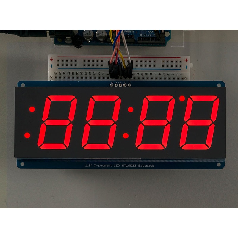 Adafruit 1.2" 4-Digit 7-Segment Display w/I2C Backpack - Red