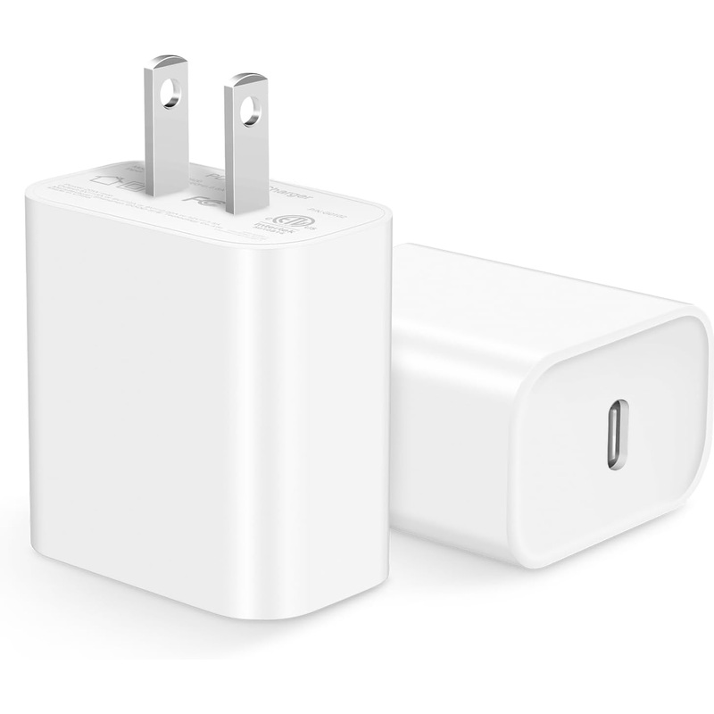 USB C Charger Block 20W, Type C Wall Charger, Power Adapter Brick Fast Charger for Phone 16/16 Pro/15/14, Galaxy, Pixel, AirPods