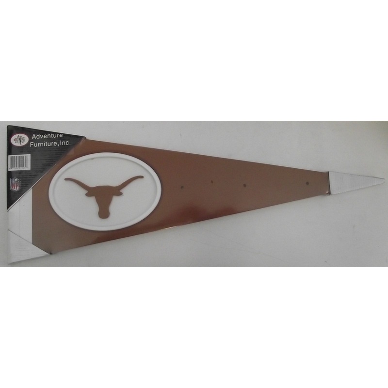Adventure Furniture 01245 Texas Longhorns Pennant Wall Hat & Coat Rack