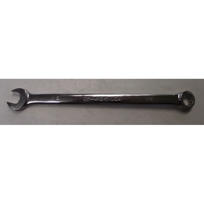 Armstrong 25-416 1/2" Full Polish Extra Long Pattern Combination Wrench 12 Point