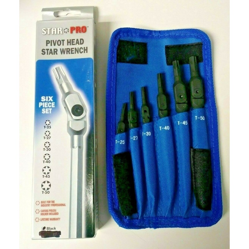 Star Pro SP6-1B-16-B 6 Piece Torx Flexible Pivot Head Star Wrench Set Boxed