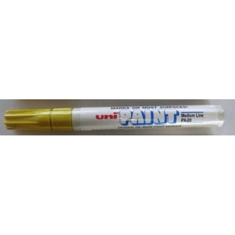 Uni Paint Medium Line PX-20 Yellow Marker - Oil Base Paint Marker