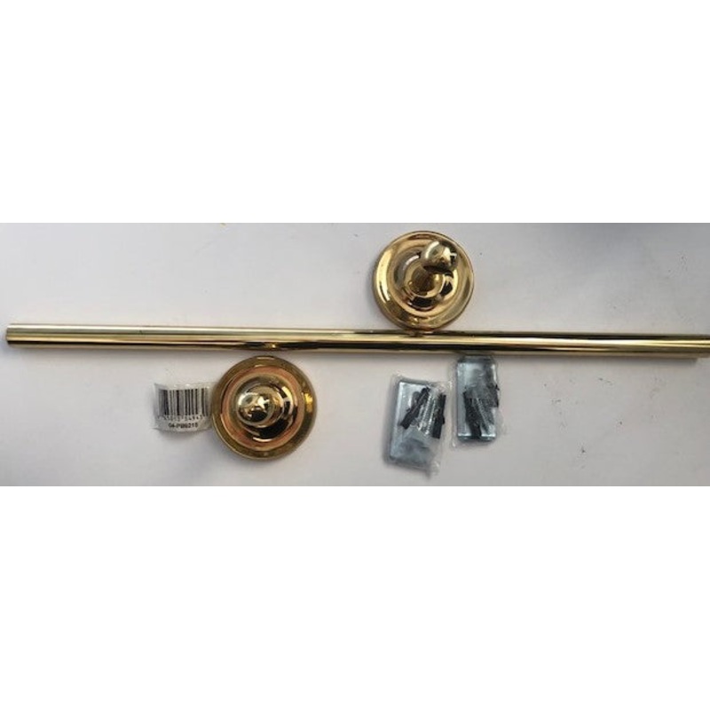 Taymor 04-PB8218 Classique Concealed Series 18" x 5/8" Towel Bar Polished Brass