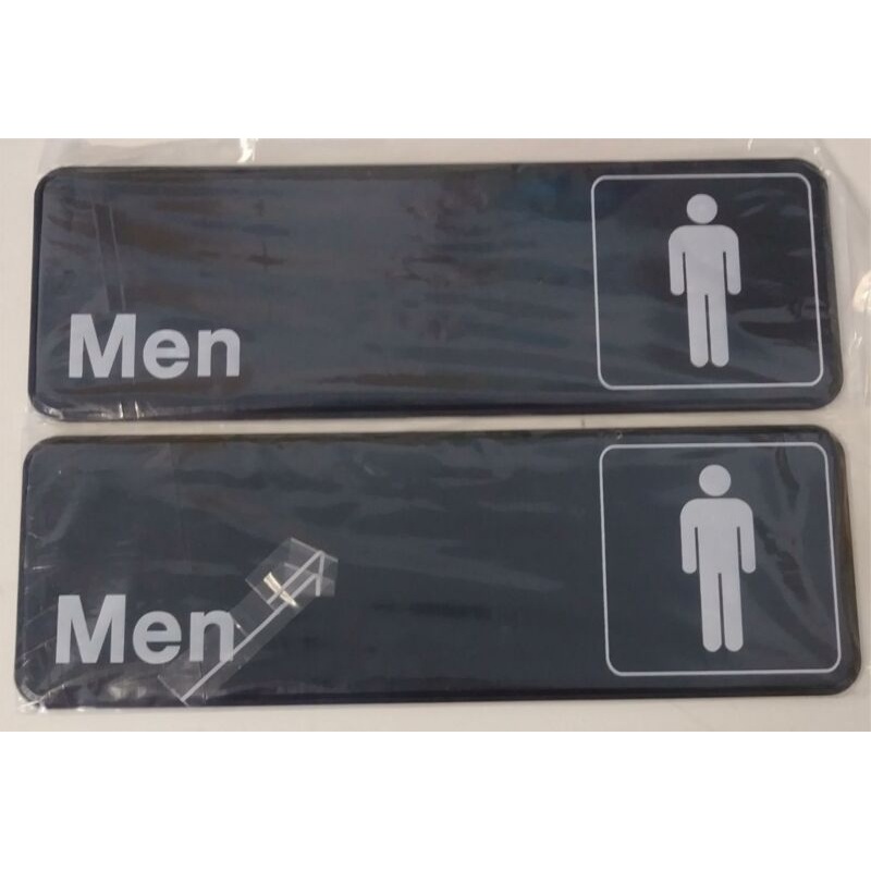 Advantus 83628 Mens Restroom Sign 2pcs