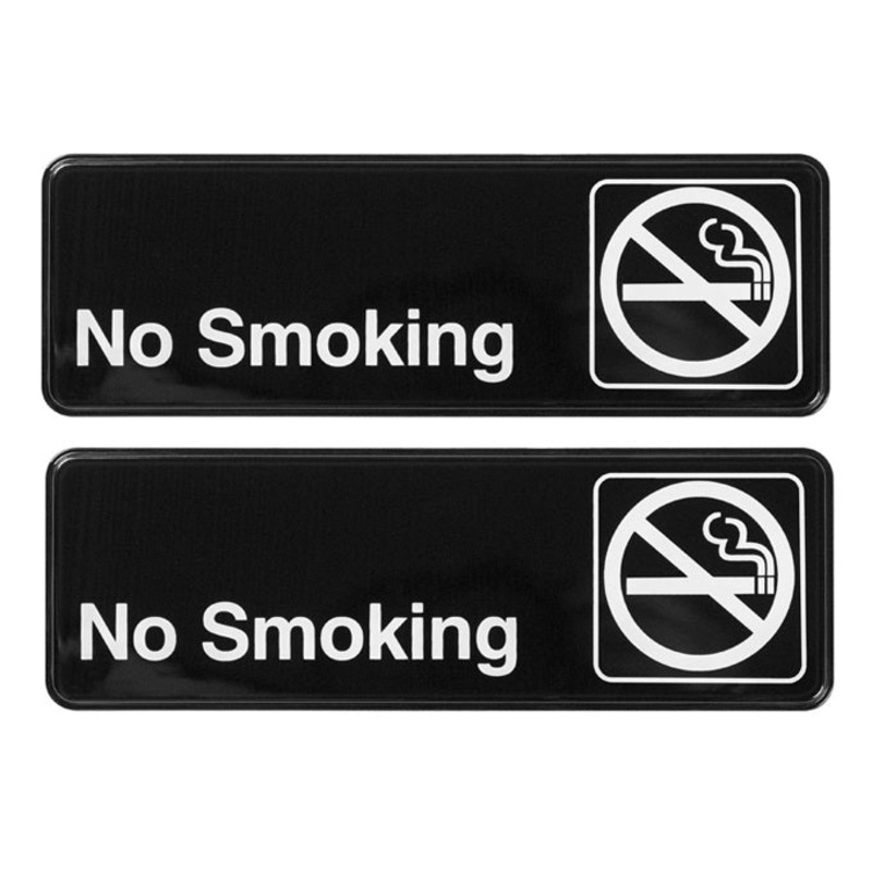 Advantus 83633 Black No Smoking Sign 2pcs