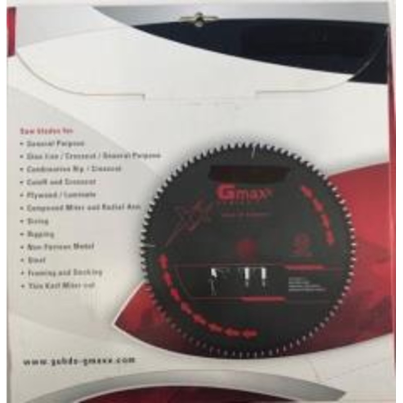 Gmaxx 2400.120A72 12" x 72 Tooth 3,2/2.2 1" ATB Saw Blade Germany