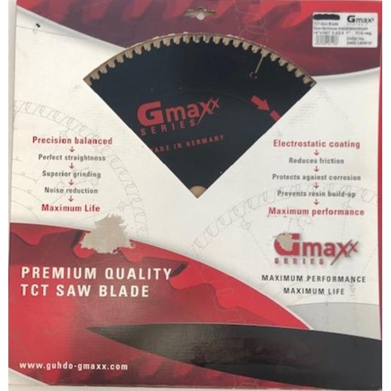 Gmaxx 2400.140N10 14" x 100T 3,2/2.5 1" TCG neg Saw Blade Germany