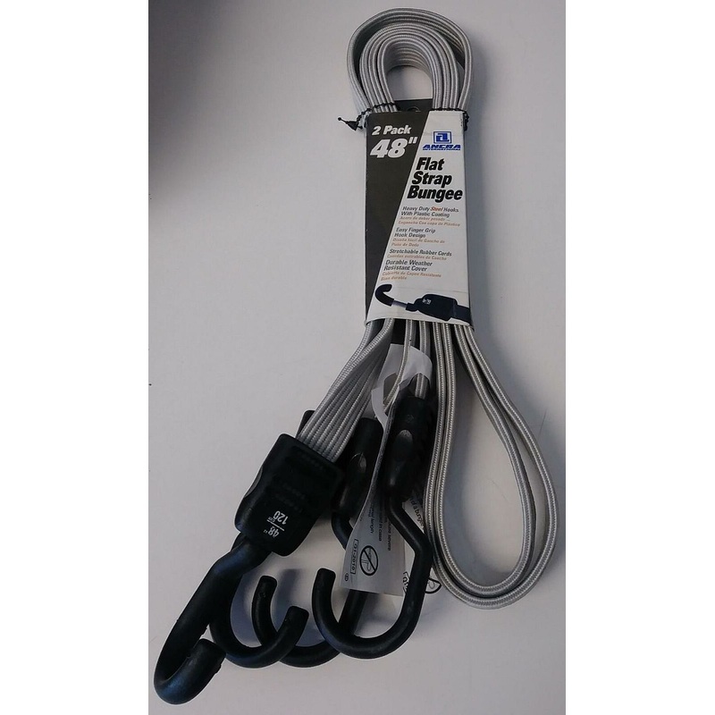 ANCRA 95714 48" FLAT STRAP BUNGEE HEAVY DUTY STEEL HOOKS 2 PACK