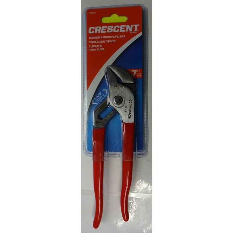 Crescent R27CV 7"Alloy Steel Tongue & Groove Pliers Straight Jaw