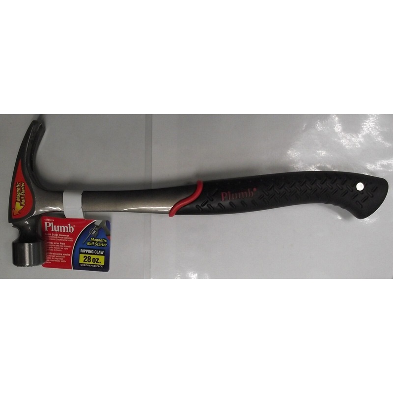 Plumb SS28RCFN Premium Rip Claw Hammer 28 oz Steel Head 16"