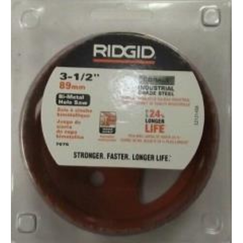 Ridgid 7075 3-1/2" Bi-Metal Holesaw Cobalt Industrial Grade Steel