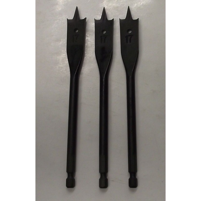 Vermont American 06170 17mm x 6" Spade Drill Bit 3PCS