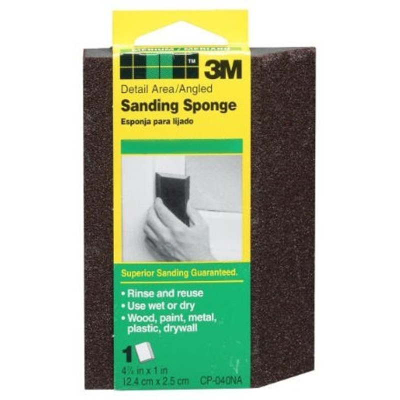 3M CP-040NA  4-7/8" x 2-7/8" x 1" Angled Sanding Sponge Fine Grit USA