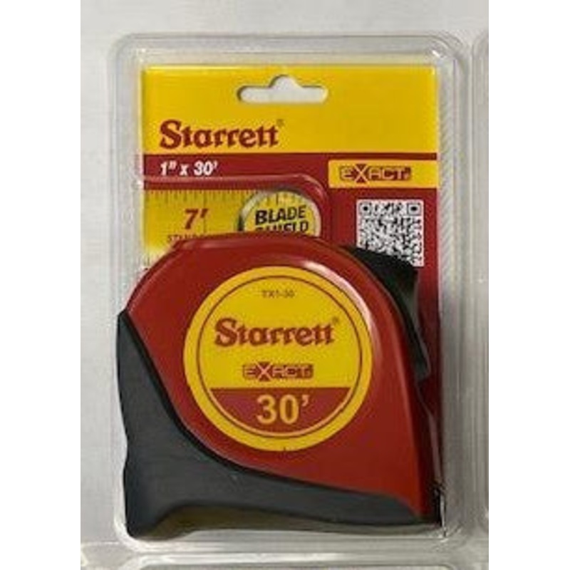 Starrett TX1-30 Exact 30ft Blade Shield 2X Tape Measure