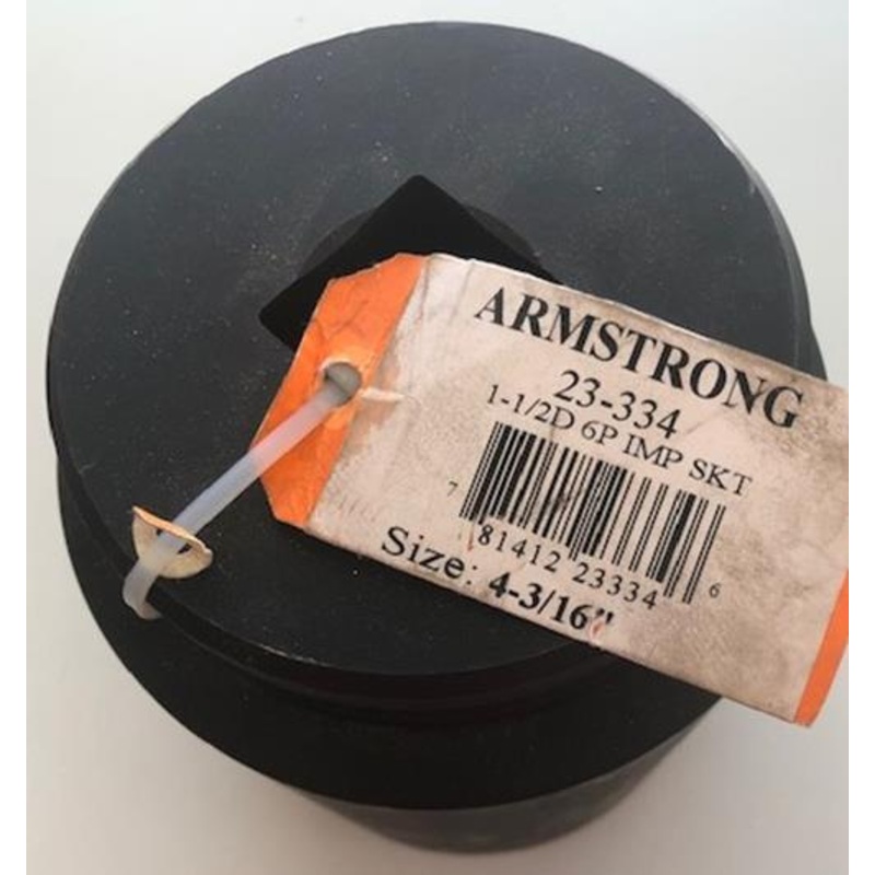 Armstrong 23-334 6 Point 1-1/2 Inch Drive Deep Impact Socket, 4-3/16" USA #30