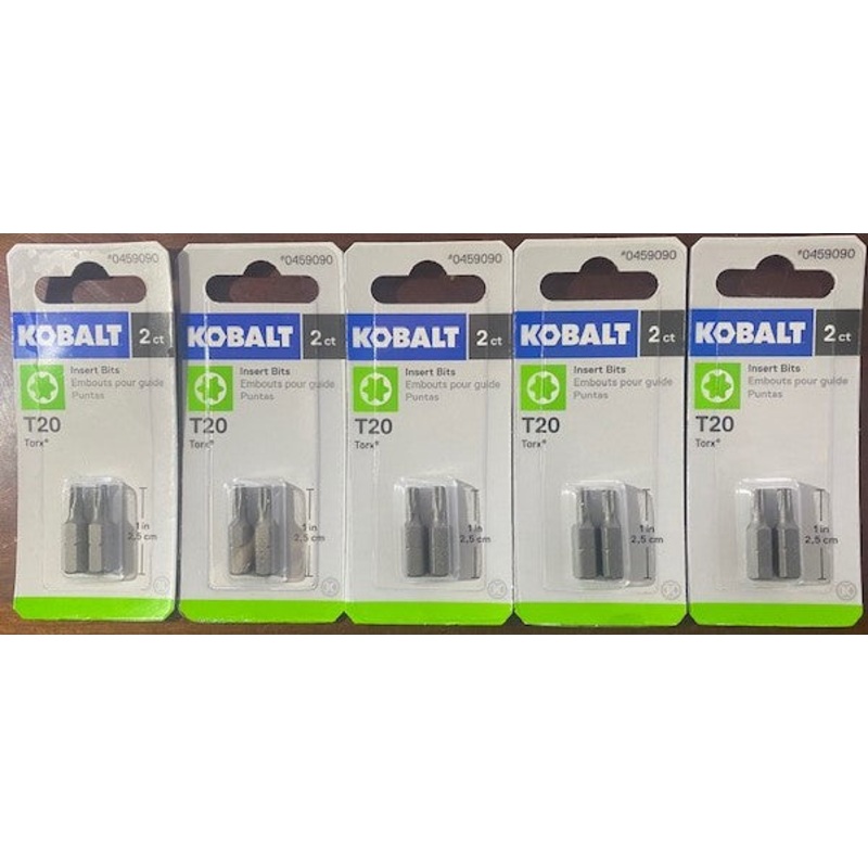 Kobalt 0459090 T20 Torx Bits x 1" 5 packs of 2