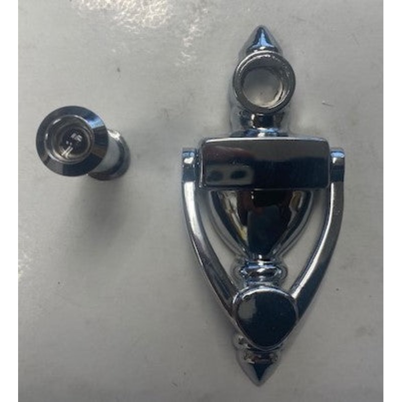 Taymor 37-B4827N 4" Door Knocker With Viewer 160D Nickel