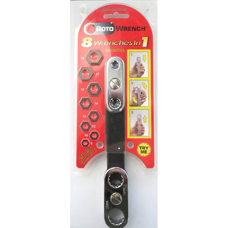 Roto Wrench 99S109 8 Wrenches in 1 Metric Spin Lock Design