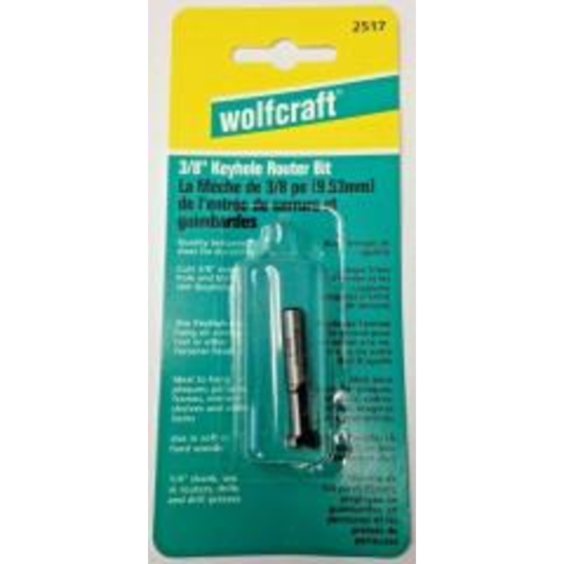 Wolfcraft 2517 3/8" HSS Keyhole Router Bit With 1/4" Shank