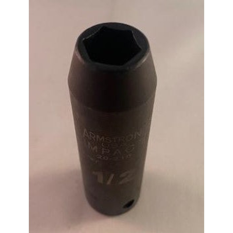 ARMSTRONG 20-216 1/2" Drive 1/2" Deep Impact 6 Point Socket USA