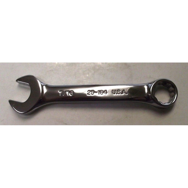 Armstrong 25-164 7/16" Stubby Combination Wrench Full Polish 12pt. USA