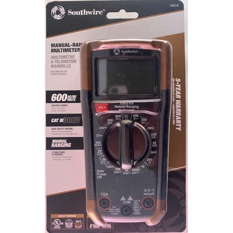 Southwire 10031S 7-Function Digital 600-Volt Multimeter (Battery Included)