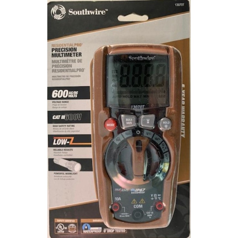 Southwire 13070T ResidentialPRO True RMS Cat III Multimeter