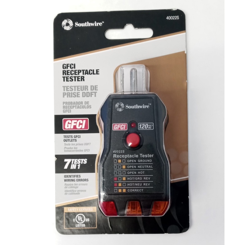 Southwire 40022S Analog 120-Volt GFCI Receptacle Tester