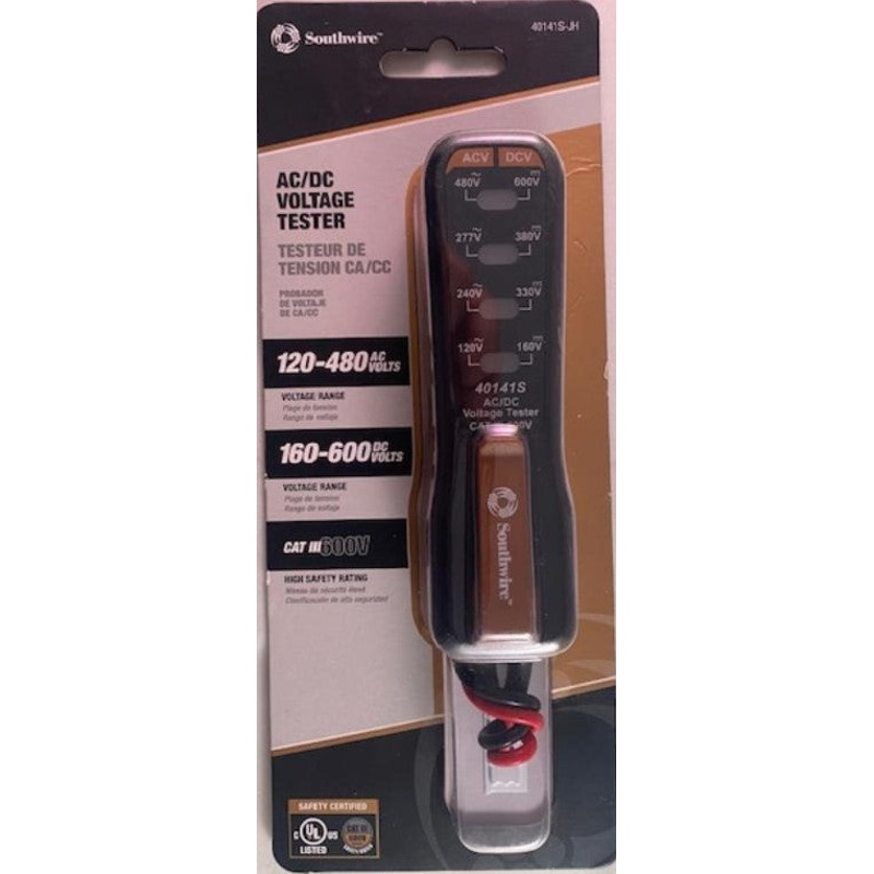 Southwire 40140S-JH AC/DC Voltage Tester 120-480 AC Volts 160-600 DC Volts