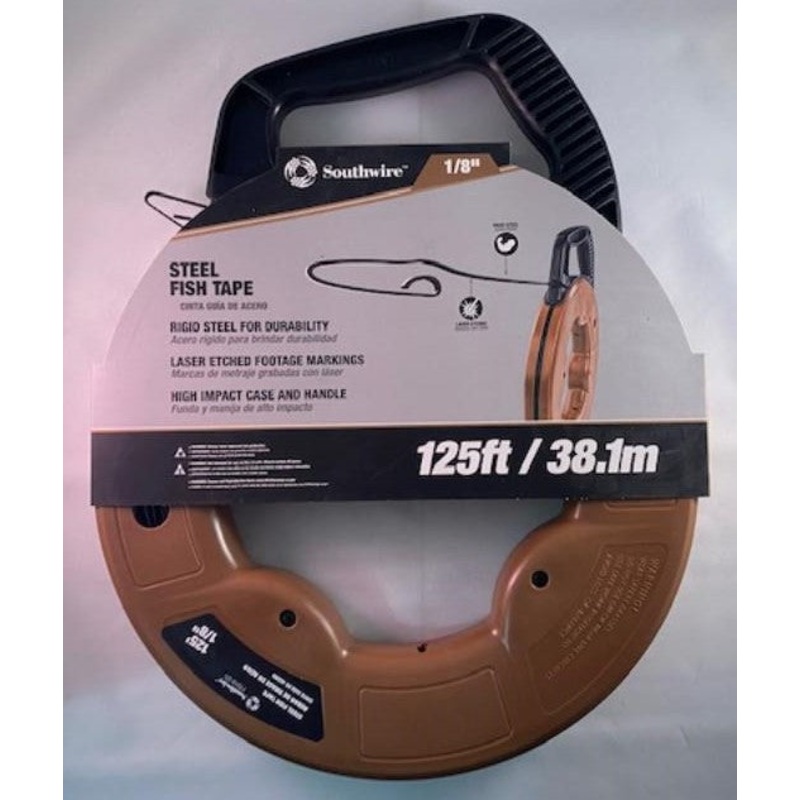 Southwire FTS1/8-125 125' Steel Fish Tape 1/8" Wide