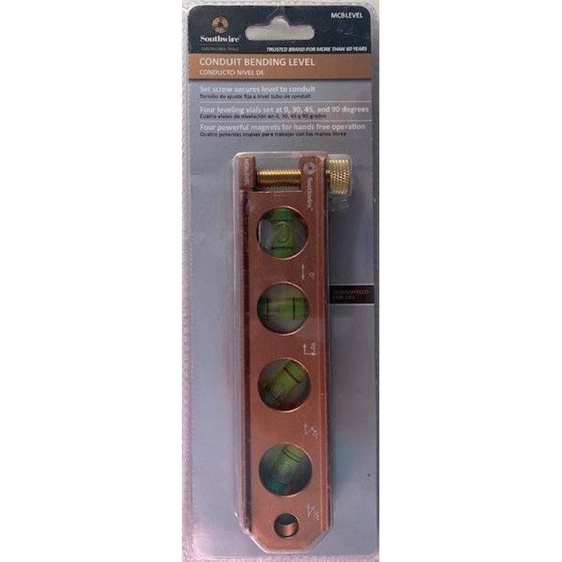 Southwire MCBLEVEL 6in. Conduit Bending Level w/ Magnets