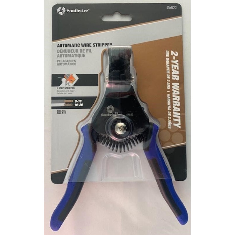 Southwire SA822 8-18 AWG SOL & 10-20 AWG STR Automatic Wire Stripper