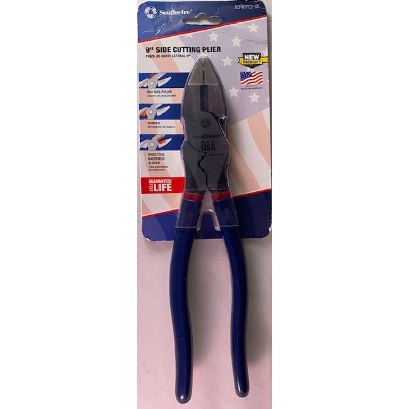 Southwire SCP9TPCD-US 9" High-Leverage Side Cutting Pliers & Crimper USA