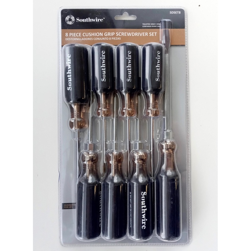 Southwire SDSET8 8-Piece Cushion Grip Screwdriver Set 929187