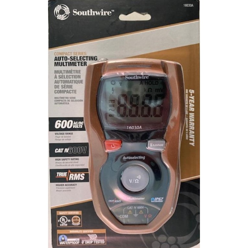 Southwire Tools 16030A Auto-selecting CAT IV Multimeter