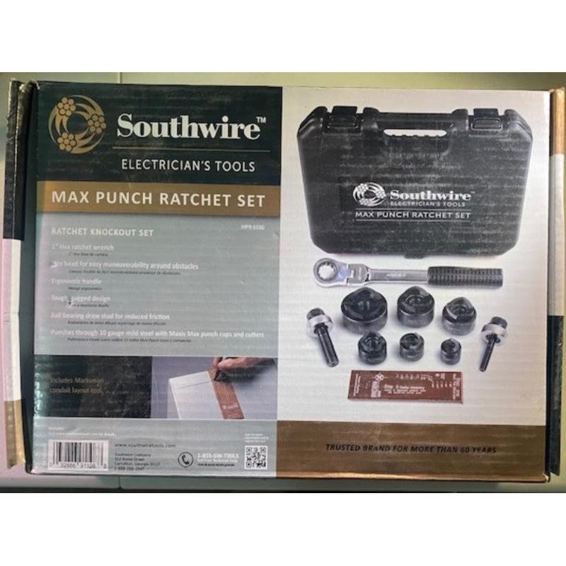 Southwire Tools & Equipment 58289240 Max Punch Ratchet Set With 1/2" to 2" Dies